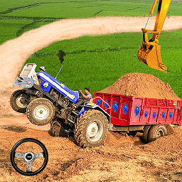 拖拉机手推车越野游戏(tractor trolly offroad)